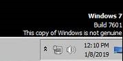 Windows is not genuine watermark